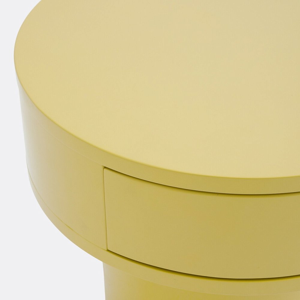 Лакированная прикроватная тумба с 1 ящиком Tamita Тамита единый размер желтый