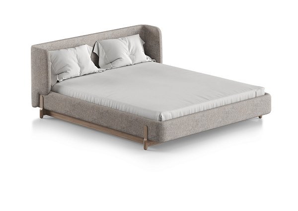 Кровать Basic спальное место 160*200 см (бежевый, рогожка)