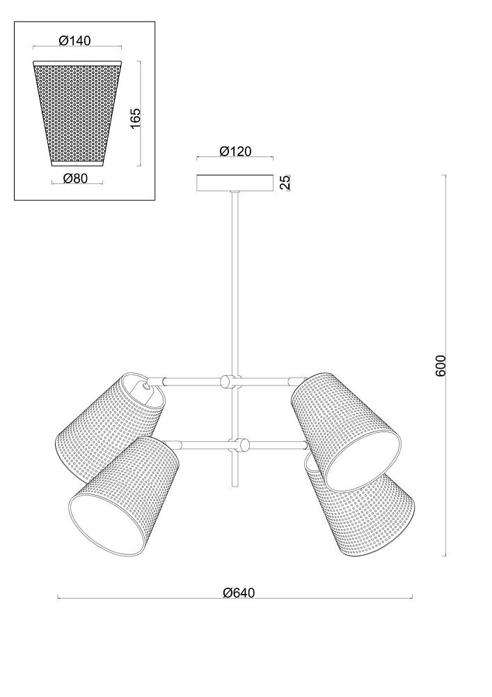 Люстра Terra FR5260PL-04BS