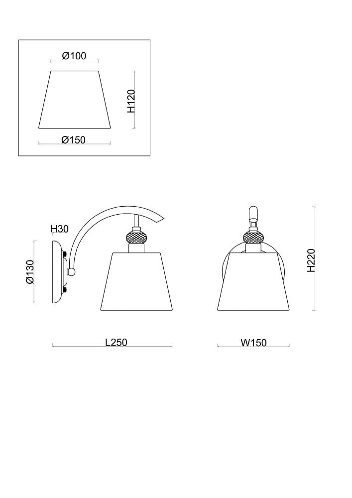 Настенный светильник (бра) Zingy FR5267WL-01BS