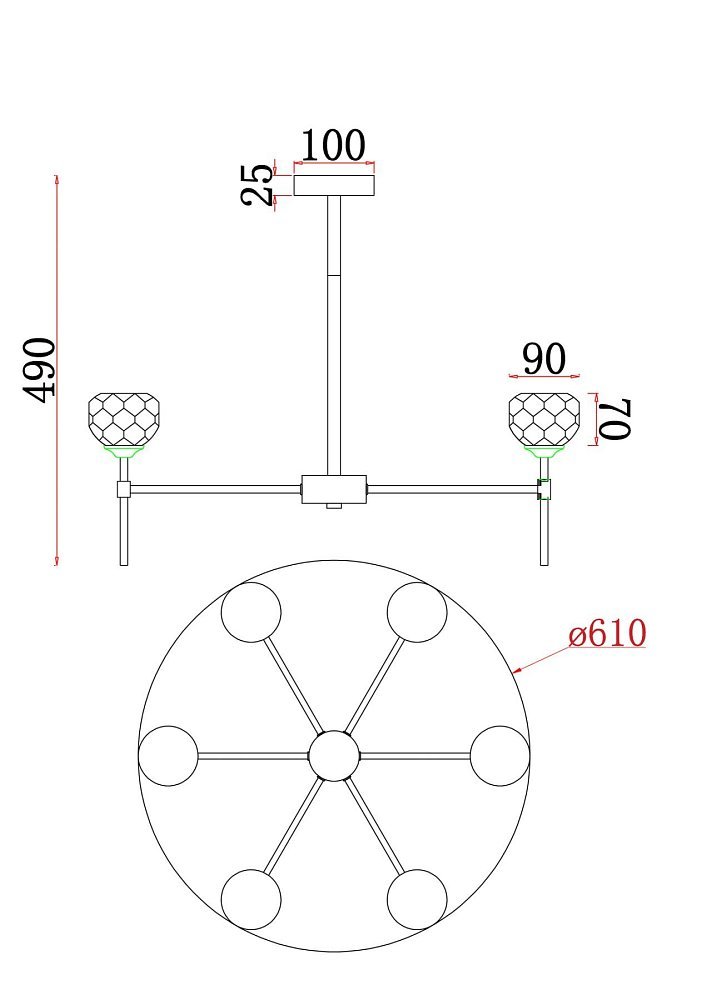 Люстра Blowball FR5236PL-06BS