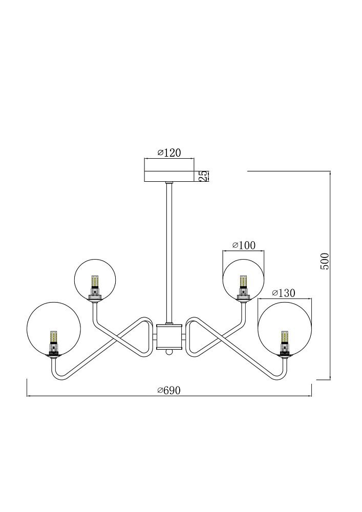 Люстра Dewy FR5241PL-06BZ