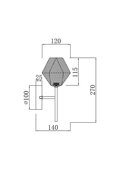 Настенный светильник (бра) Floristic FR5328WL-01B