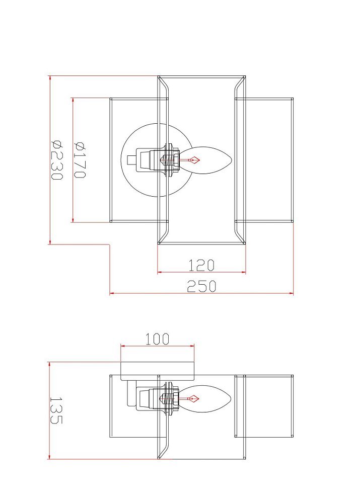 Настенный светильник (бра) Ribbon FR5333WL-01W