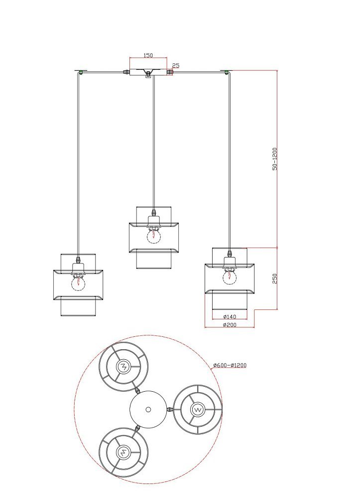 Люстра Ribbon FR5333PL-03W
