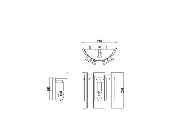 Настенный светильник (бра) Ottimo FR5198WL-01CH