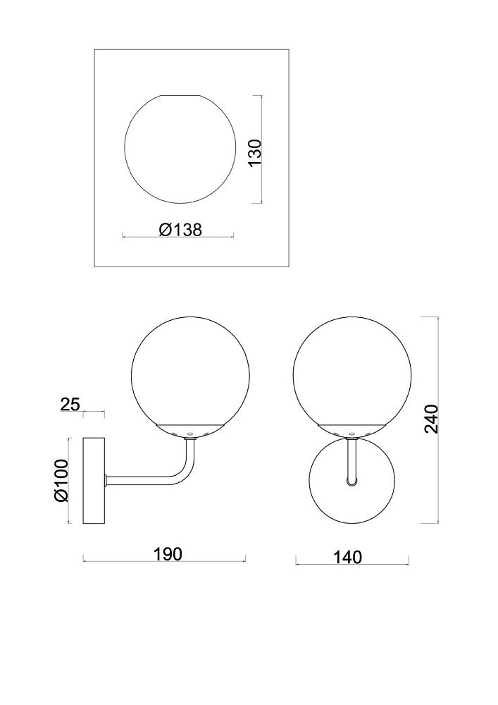 Настенный светильник (бра) Navel FR8016WL-01BBS1