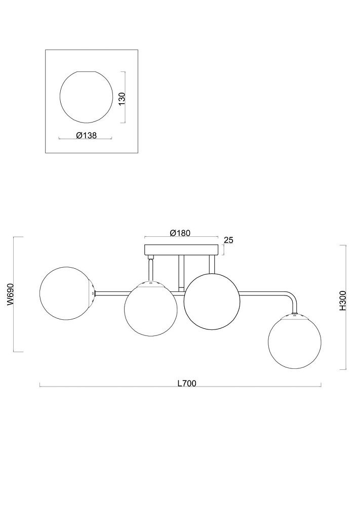 Люстра Navel FR8016PL-06BBS1