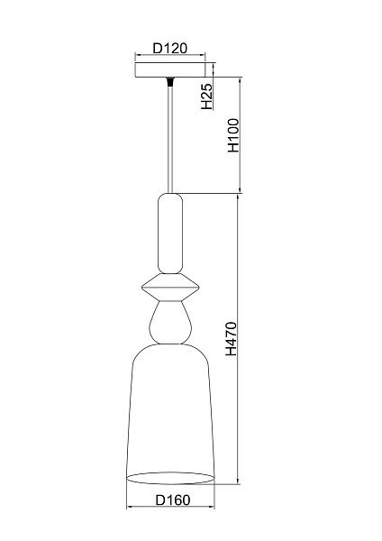 Подвесной светильник Lova FR5148PL-01CG