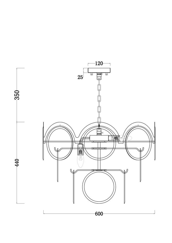 Люстра Tea FR5146PL-07G