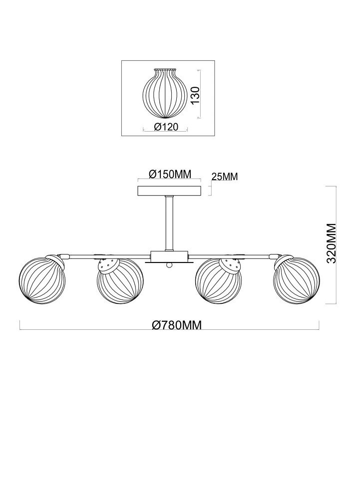 Люстра Daisy FR5041PL-08BS