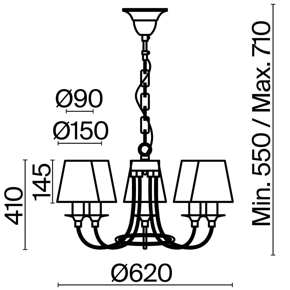 Люстра Corda FR4402-PL-05-GB