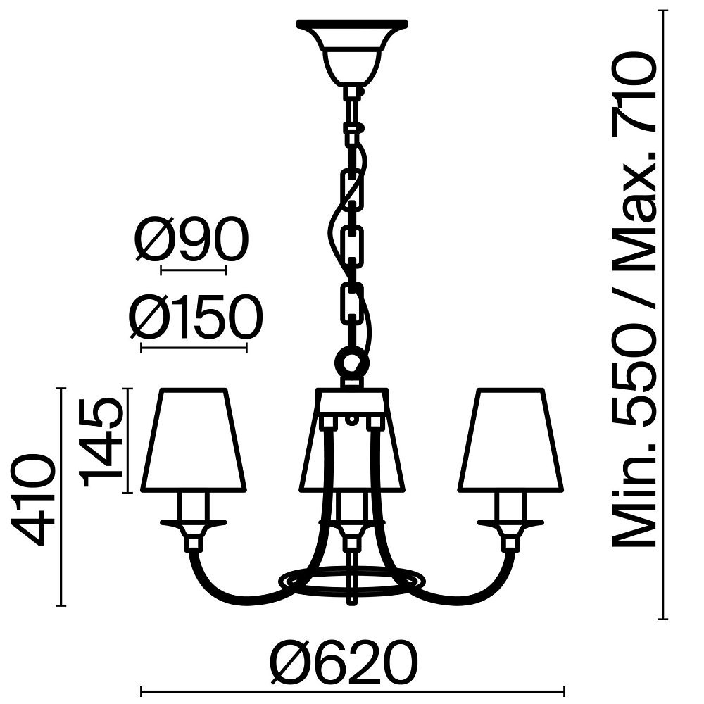 Люстра Corda FR4402-PL-03-GB