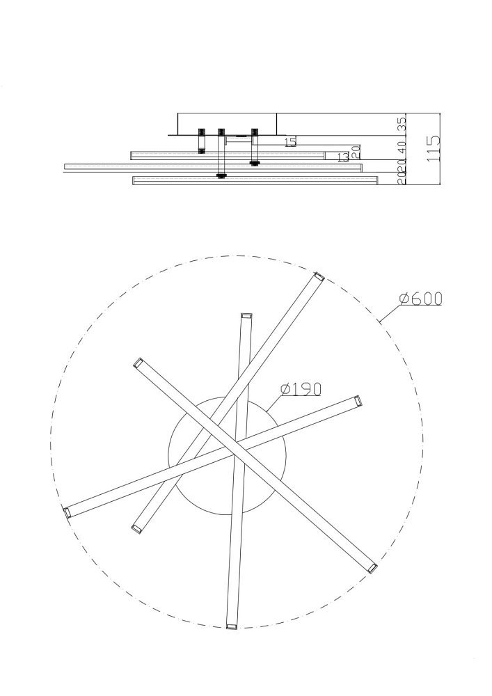 Потолочный светильник Chloe FR6036CL-L40B