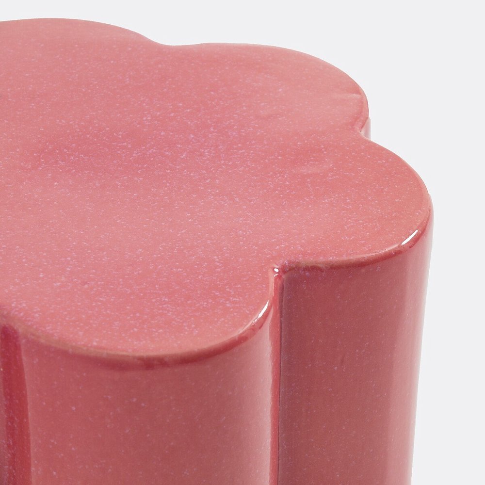 Стол журнальный и прикроватная тумбочка в форме цветка из керамики Jelly Джелли единый размер розовый