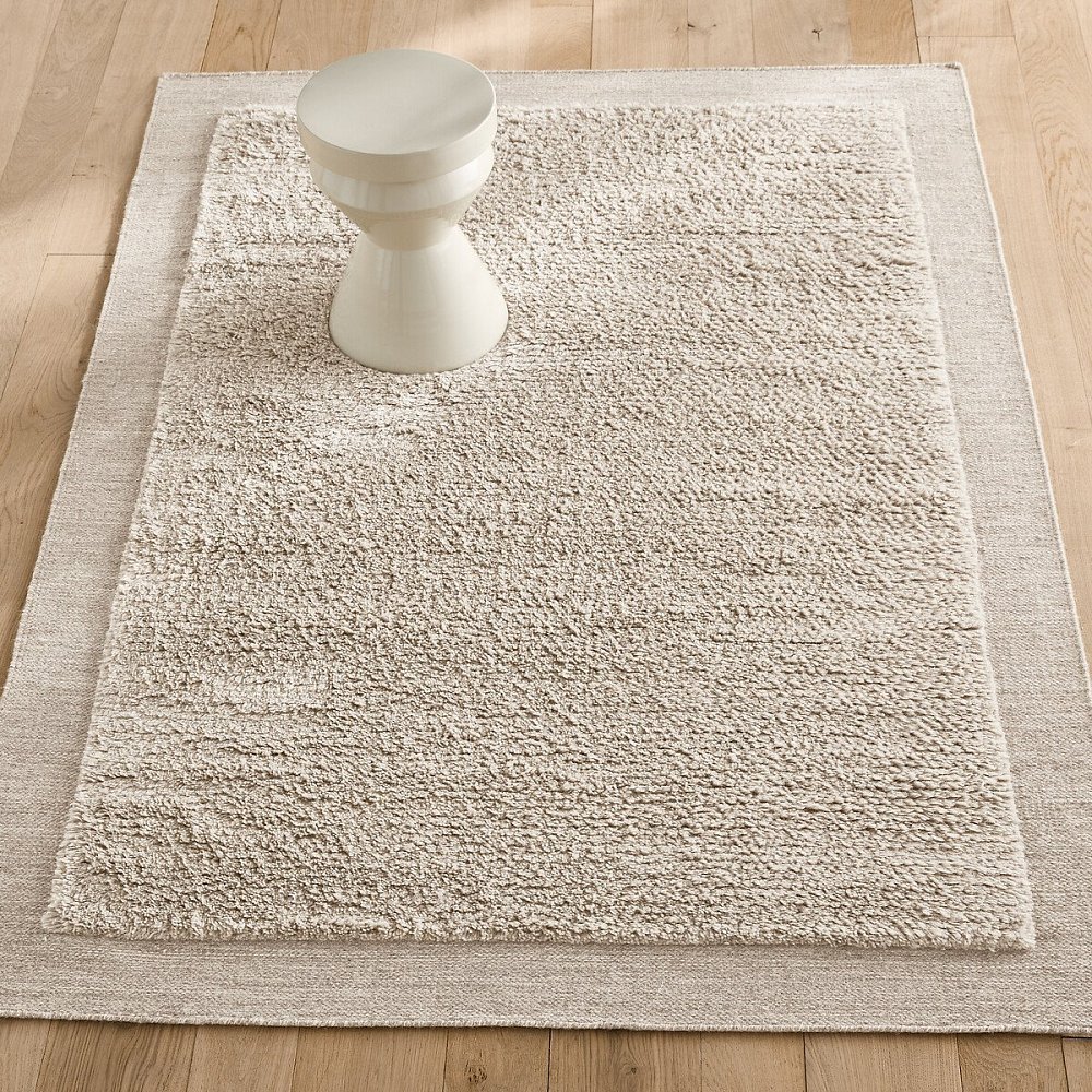 Ковер размера XL ручной вязки из шерсти EDGI ЭДЖИ 240 x 330 см бежевый