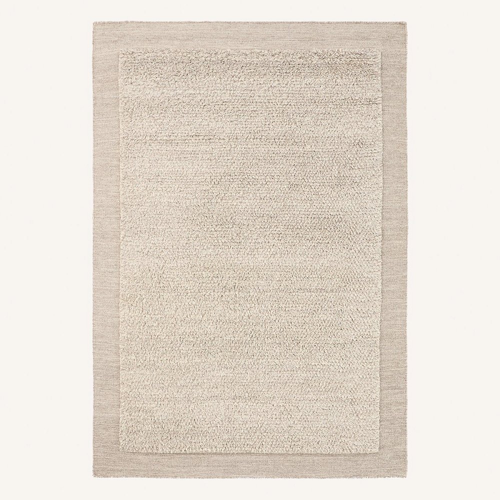 Ковер размера XL ручной вязки из шерсти EDGI ЭДЖИ 240 x 330 см бежевый