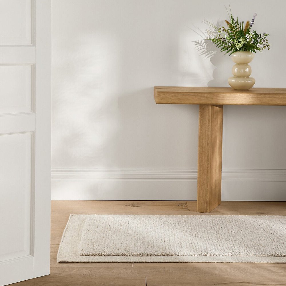 Прикроватный коврик ручной вязки шерсть EDGI ЭДЖИ 80 x 150 см бежевый