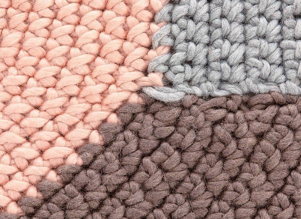 Ковер Crochet Mono розовый