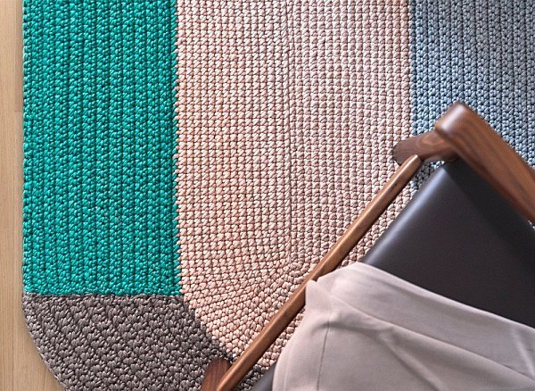 Ковер Crochet Mono розовый