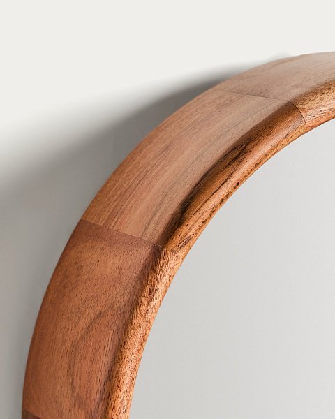 Зеркало Berale из акации, диаметр 30,5 см