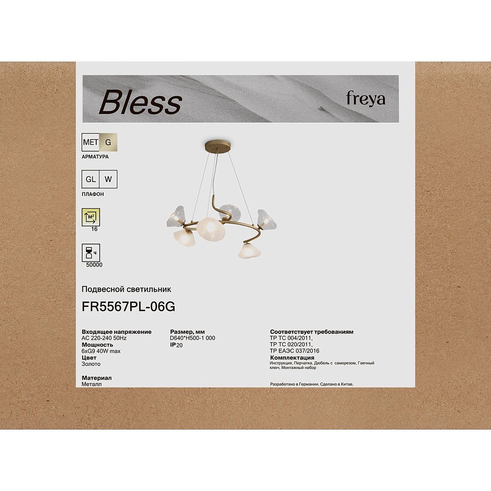 Люстра Bless FR5567PL-06G