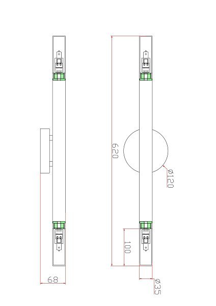 Настенный светильник (бра) Match FR6109WL-02G