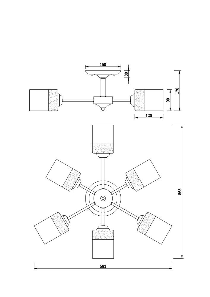 Люстра Gretta FR5088PL-06B