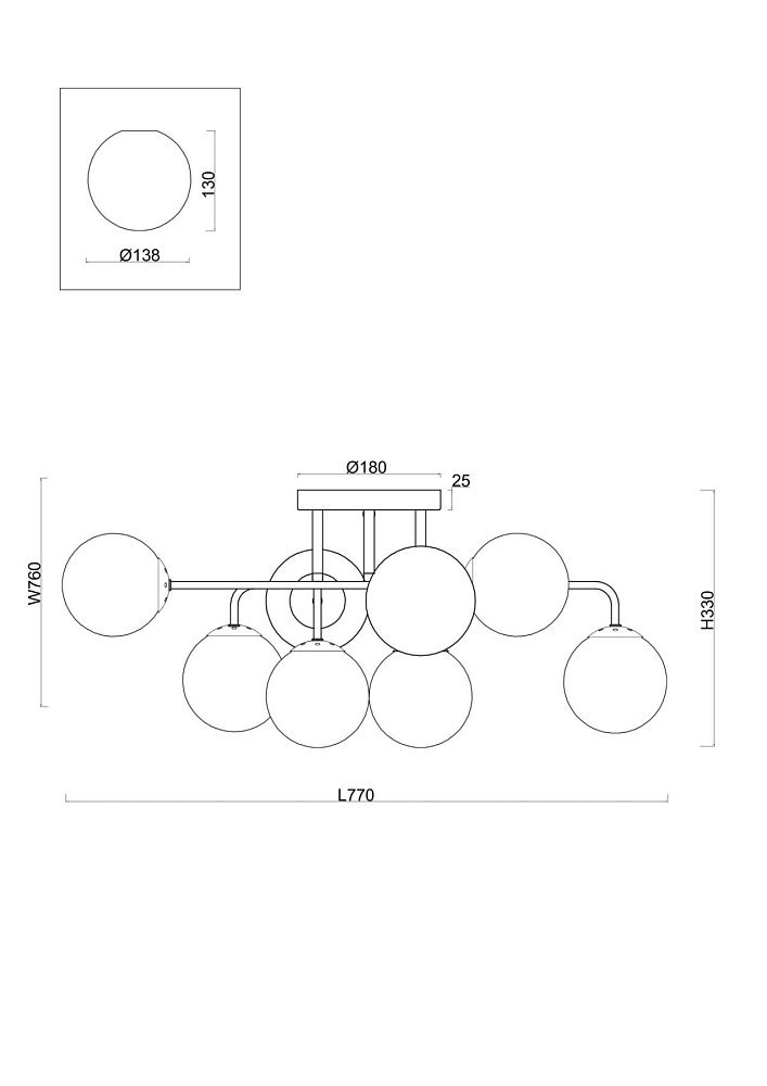 Люстра Navel FR8016PL-08BBS1