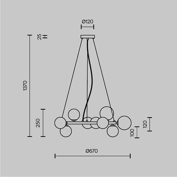 Подвесной светильник Dallas MOD545PL-11BS