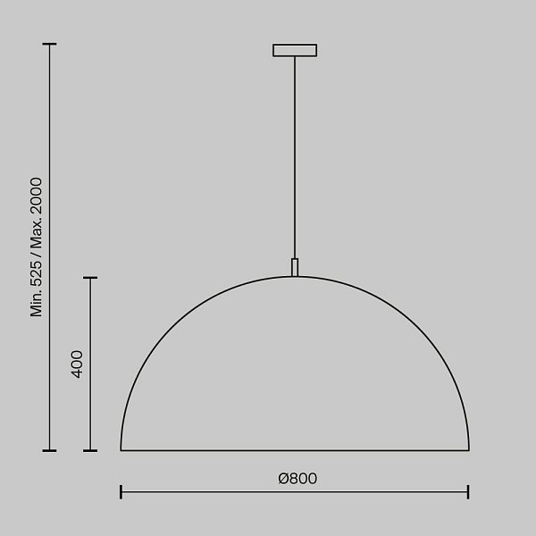 Подвесной светильник Dome MOD169PL-05GB1