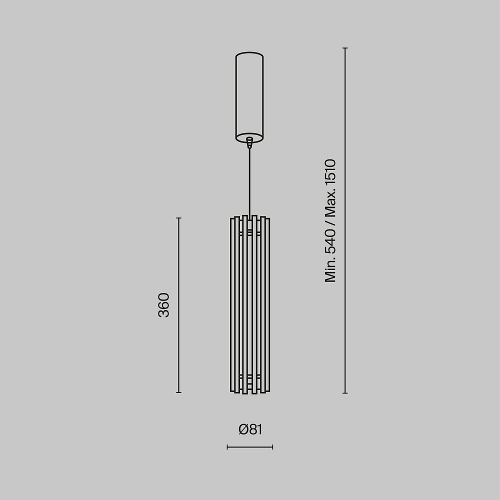Подвесной светильник Sonata MOD410PL-L12BS3K