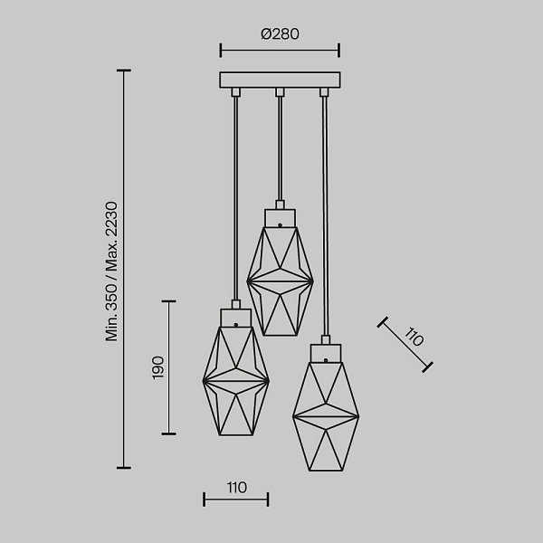 Подвесной светильник Cocktail time MOD325PL-03G