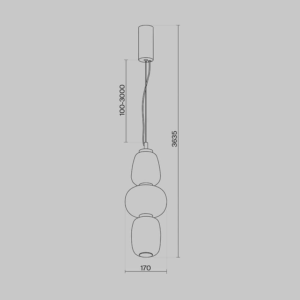 Подвесной светильник Pattern MOD267PL-L28G3K