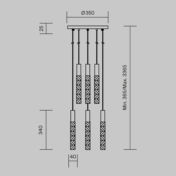 Подвесной светильник Selemo MOD328PL-L18BS3K