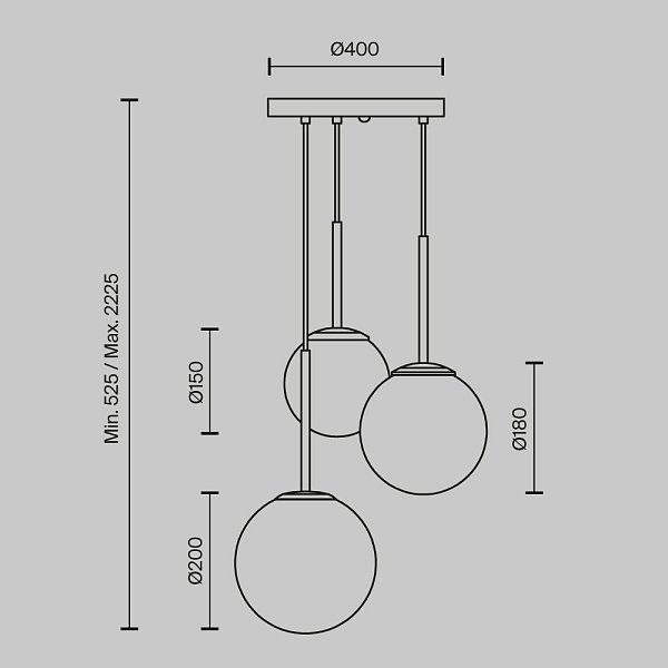 Подвесной светильник Basic form MOD321PL-03B