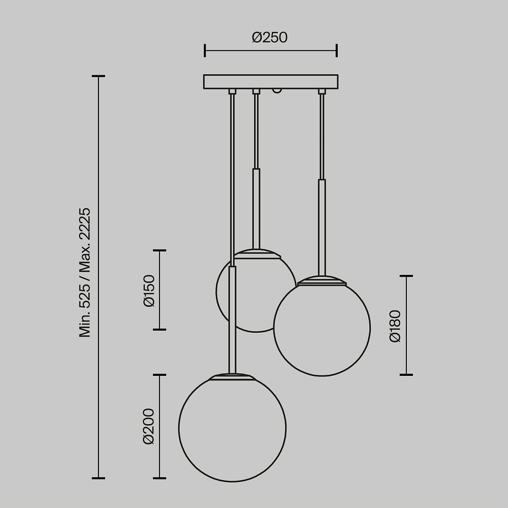 Подвесной светильник Basic form MOD321PL-03W