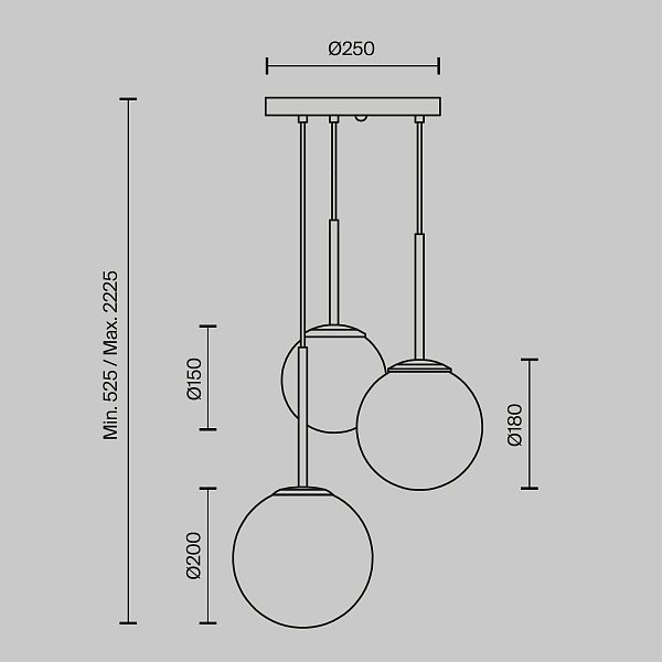 Подвесной светильник Basic form MOD321PL-03W