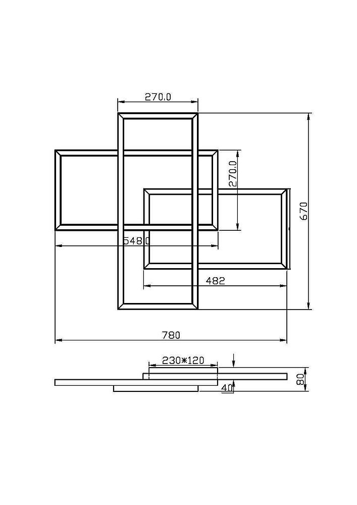 Потолочный светильник Rida MOD015CL-L80GK