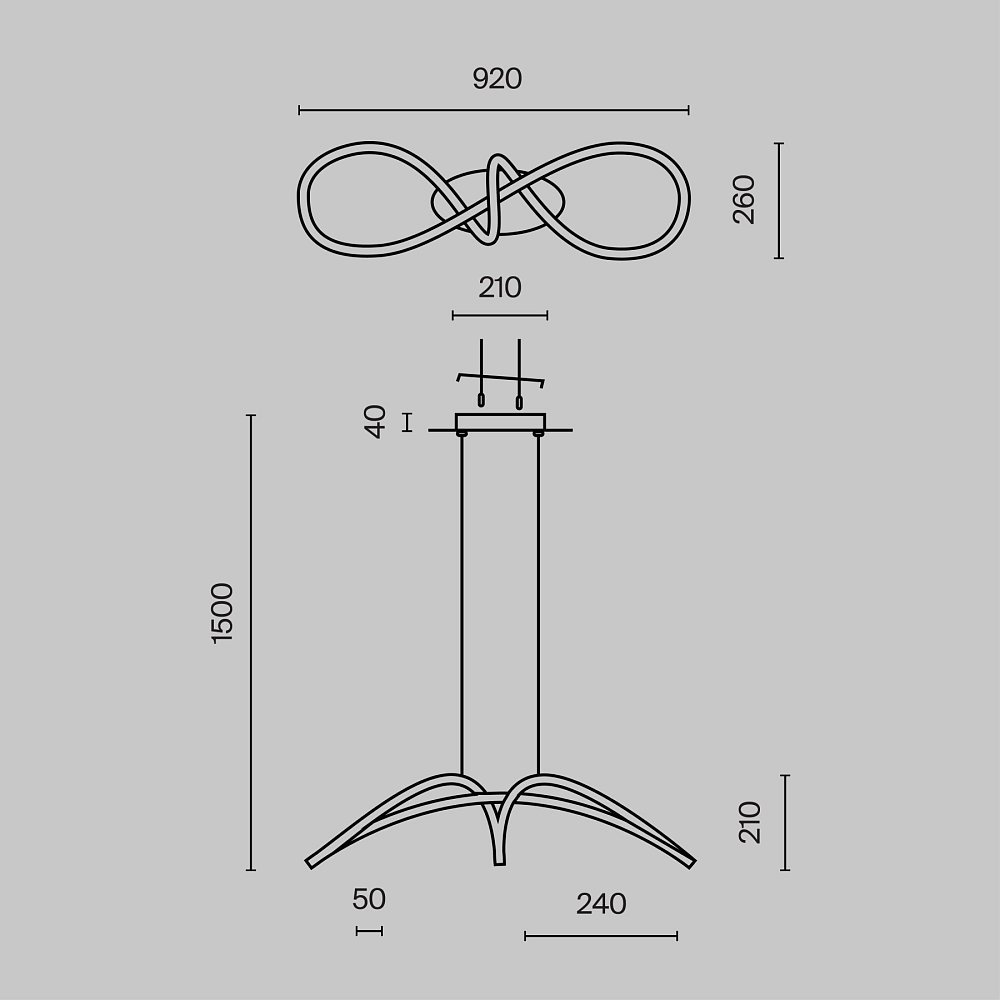Подвесной светильник Curve MOD156PL-L52B4K