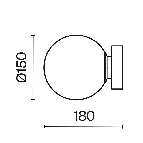 Настенный светильник (бра) Basic form MOD321WL-01B