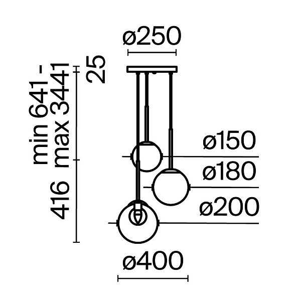 Подвесной светильник Basic form MOD521PL-03G