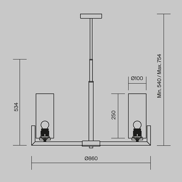 Люстра Fortano MOD089PL-10BS