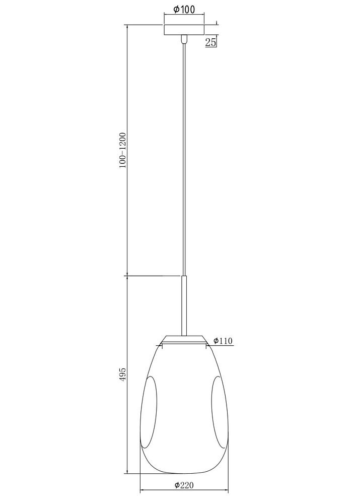 Подвесной светильник Mabell P013PL-01G