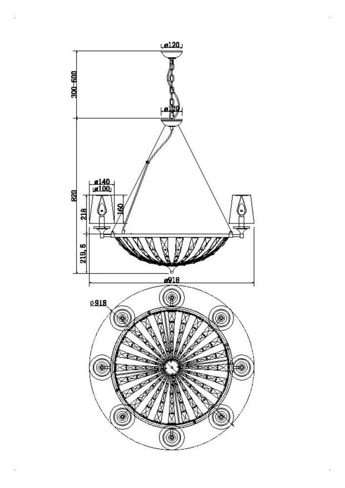 Подвесной светильник Pantheon H021PL-08CH