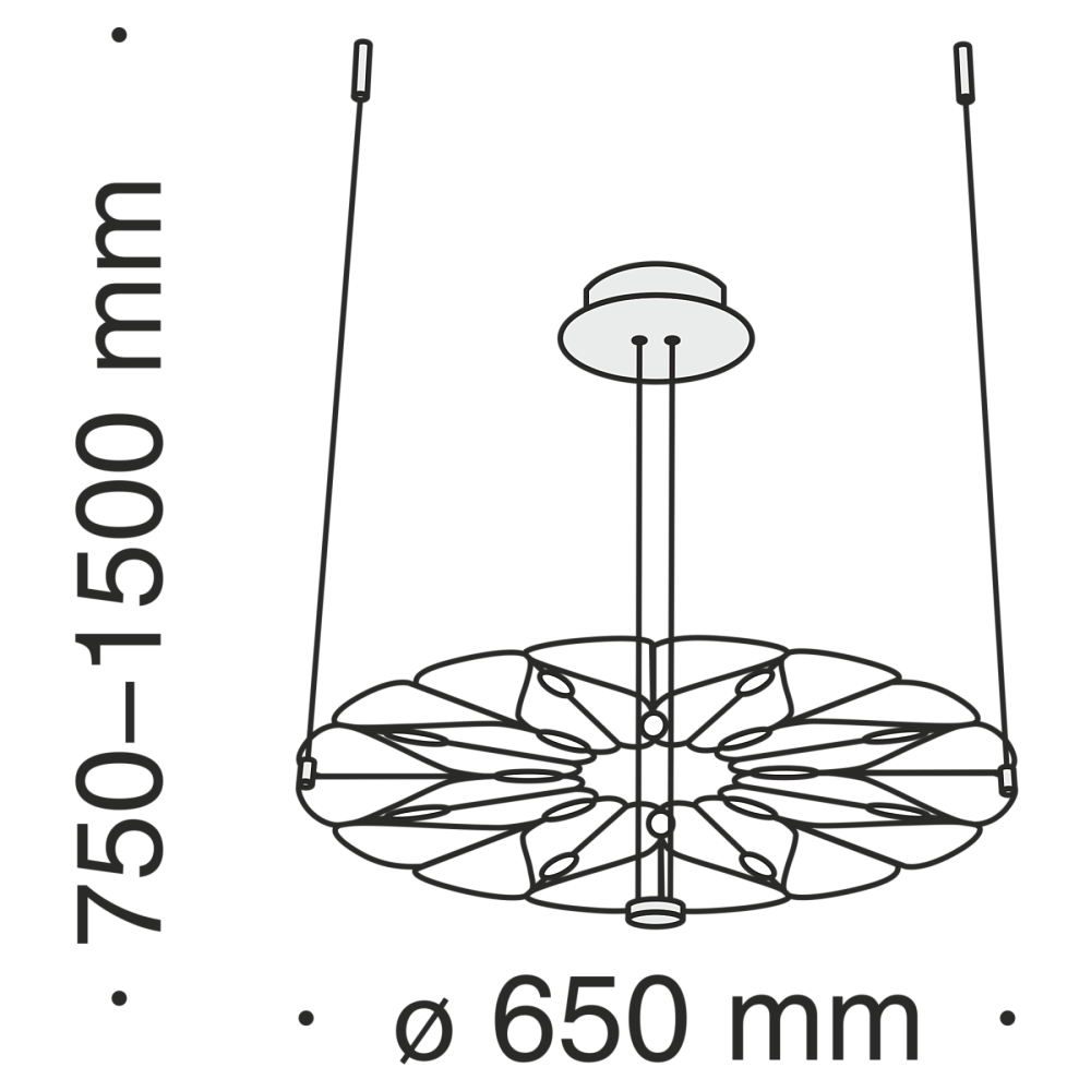 Подвесной светодиодный светильник Maytoni Volare MOD037PL-L16B