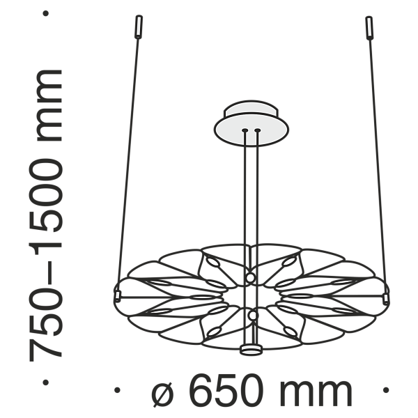Подвесной светодиодный светильник Maytoni Volare MOD037PL-L16B