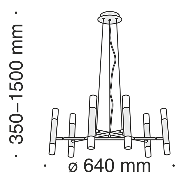 Подвесной светильник Vigo MOD031PL-12B