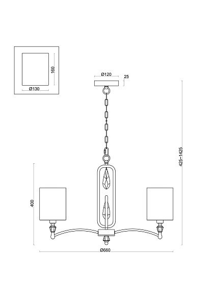 Подвесной светильник Riverside FR1007PL-05BS