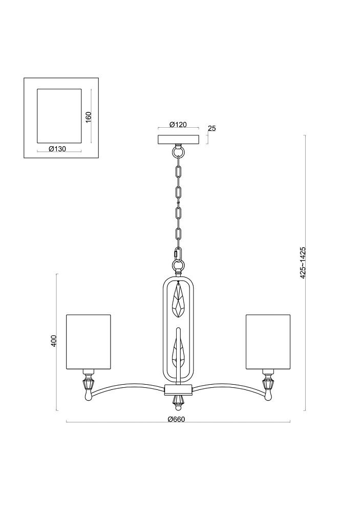 Подвесной светильник Riverside FR1007PL-05N